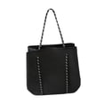 thumbnail image 3 of Bolsa de neopreno para mujer con bolsa pequeña de playa, cesta de playa de gran capacidad. Negro, 3 of 9