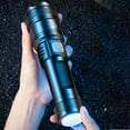 thumbnail image 1 of Rechargeable LED Flashlight with 4 Brightness Levels, Real-Time Power Display and Type-C Fast Charging, Rugged Aircraft-Grade Aluminum Torch for Camping Hiking Emergency Use, 1 of 9