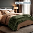 thumbnail image 4 of Bare Home Shaggy Blanket - 90" x 108" - Ultra Soft Fleece - King, Cypress, 4 of 7