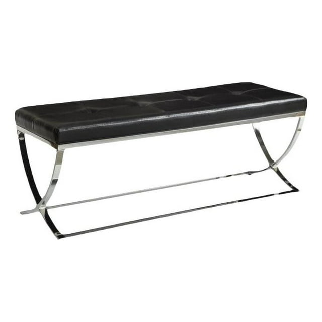 Coaster Banc d'Appoint en Faux Cuir Contemporain en Noir