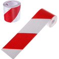 thumbnail image 2 of 2 Piezas Cinta Reflectante Etiqueta de Advertencia de Seguridad Película Reflectante Blanco Rojo, Cinta Fluorescente Etiqueta de Seguridad para Visibilidad Nocturna 5 cm x 3 m Sincero Electrónica, 2 of 5