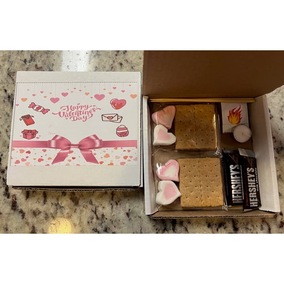 S'mores Valentine's Day Mini Kit Gift Box with Notecard
