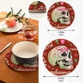 thumbnail image 3 of SKYSONIC Halloween Skull Pot Holders Trivets, 2 Pcs Heat Resistant Trivets,Dia De Muertos Cotton Thread Weave Mats for Hot Pads Pans Pot Bowl Teapot for Kitchen Decor, 3 of 7
