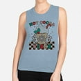 thumbnail image 2 of Hot Cocoa Vibes Women's Muscle Tank Medium Stonewash Denim, 2 of 5