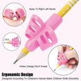 thumbnail image 3 of Pencil Grips -Children Pen Writing Aid Grip Set Posture Correction Tool Compatible With Kids Preschoolers Children,Hollow Ventilation (4Pcs), 3 of 5