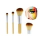 thumbnail image 4 of EeaseMX Kit de 4 brochas de maquillaje con mango de bambú y cerdas de nailon para mujer, para base, polvos, rubor, sombras de ojos, 4 of 7
