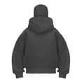thumbnail image 4 of zaveiop Jacket Zip up Fashion Double Layer Balaclava Hoodie Hip Hop Outerwear Jacket Y2K Clothing for Men and Women (Dark Gray, S), 4 of 4