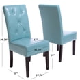 thumbnail image 2 of Tate Teal Bonded Leather Dining Chair (Set of 2), 2 of 5