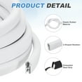 thumbnail image 3 of Uxcell Rubber Edge Trim Guard 19.7 ft x 0.67 inch x 0.39 inch U Channel Edge Protector Seal Strip with Metal Clip White, 3 of 6