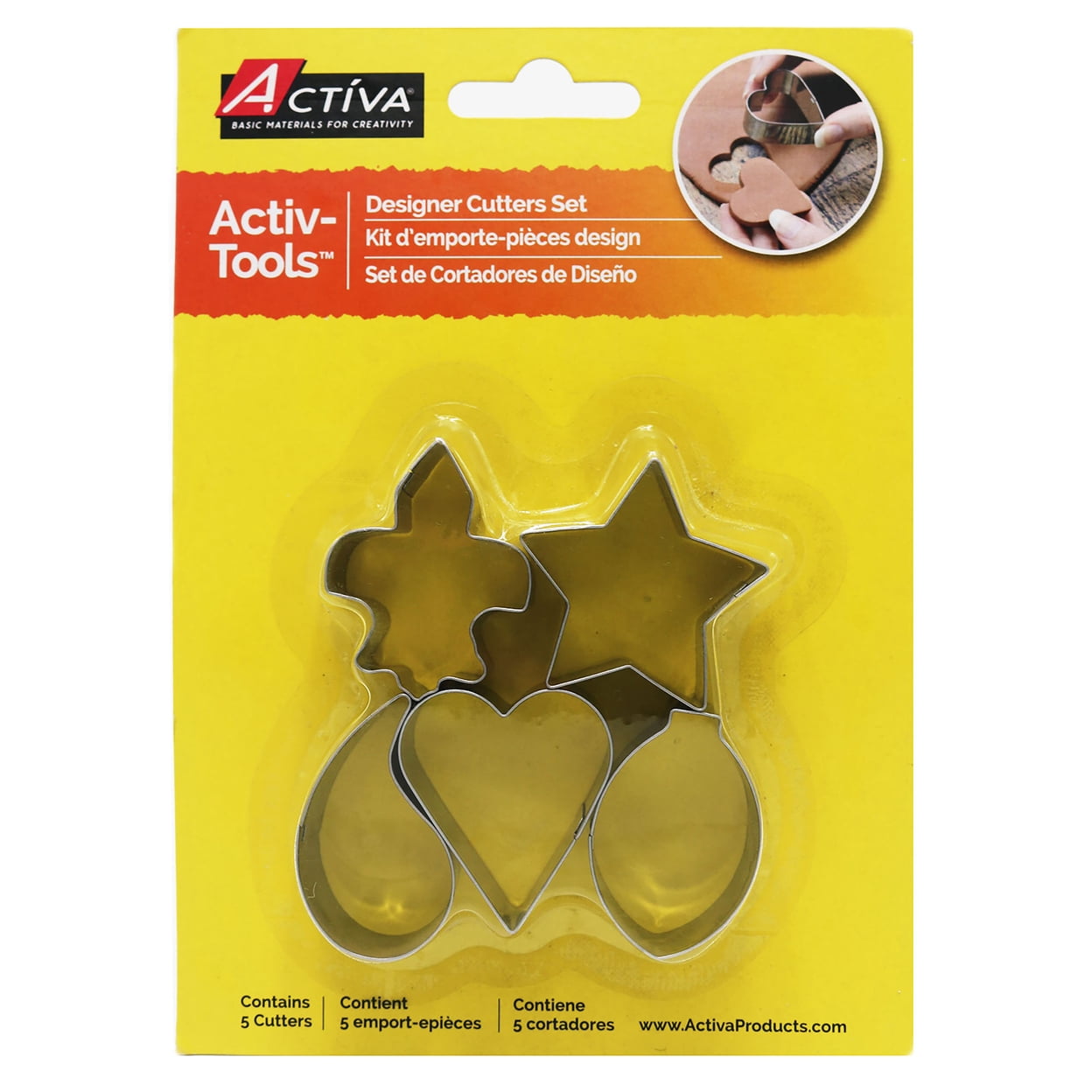 Activa Activ-Tools Clay Cutters, Designer, Set of 5