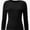 Black, variant on Womens Pullover Long Sleeve Crewneck Shirts Ribbed Knit Slim Fitted Casual Jumper Tops