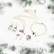 thumbnail image 4 of Pulseras para mujer, regalos para mujeres europeas y americanas, conjunto de collar navideño, lindo Papá Noel, gota de aceite, anillo de aleación, pendientes, pulsera, conjunto combinado, traje II, co, 4 of 5