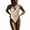 White, variant on One Piece Swimsuit Women Mesh Bikini Sheer One Piece Bathing Suit,Black,L