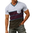 thumbnail image 5 of CONZONE Men's Tshirts Short Sleeve T-Shirts for Men Casual Striped V Neck Lightweight Tees Cozy Summer Tops, 5 of 8