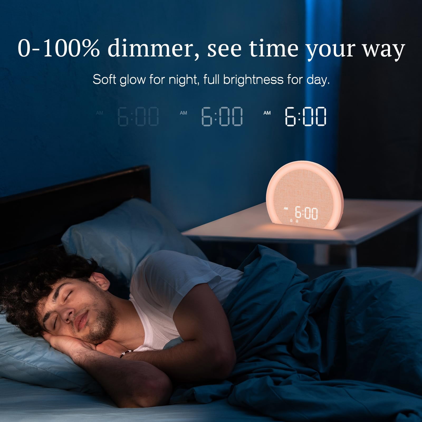 Loud Alarm Clock With Wireless Bed Shaker  Vibrating Dual Light Wake Up For Heavy Sleepers & Hearing Impaired 9-color Night 8 Alarms 0-100% Dimmer Usb Bedroom
