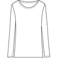 thumbnail image 3 of Natural Uniforms T-Shirt à Col Rond à Manches Longues pour Femmes sous Blouse Médicale - Lot de 3 (Moyen, Lot de 3 - Blanc), 3 of 8