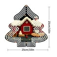 thumbnail image 2 of Metal Hanging Christmas Tree Wind Decorations - Festive Garden Spinners with Layered White Pattern Design for Yard and Garden, 2 of 7