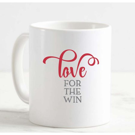 

Coffee Mug Love For The Win Valentines Day Cupid Taken Single White Cup Funny Gifts for work office him her