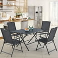 thumbnail image 4 of Costway 5 PCS Patio Dining Furniture Set Armchairs Folding Table No Assembly, 4 of 9