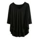 thumbnail image 2 of Blusa de pijama de manga larga para mujer, cuello en V, mangas 3/4, suelta, color liso, para estar en casa, blusa de pijama, blusa modal para mujer, 2 of 6