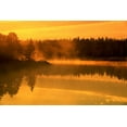 thumbnail image 2 of Grandmaison, Mike 18x13 White Modern Wood Framed Museum Art Print Titled - Canada, Manitoba Sunrise over Whiteshell River, 2 of 4