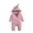Pink, variant on Bmisegm Baby Bodysuit Shark Hooded Long Sleeve Romper Jumpsuit In Solid Color for Cute Outfit Baby Rompers Girl,White,3-6 Months
