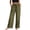 Green, variant on Women's Beach Palazzo Pants Summer Linen Wide Leg Pants Loose Fit Drawstring Elastic Waist Flowy Slacks Solid Casual Pull On Trousers with Pockets White 3XL