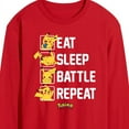 thumbnail image 2 of Pokémon - Eat Sleep Battle Repeat - Men's Long Sleeve T-Shirt, 2 of 4