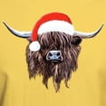 thumbnail image 3 of CafePress - Highland Cow Santa Hat Xmas T Shirt - Men's Classic Graphic T-Shirt, 3 of 4