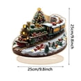 thumbnail image 3 of Xihbxyly Adorno de Tren Navideño, Decoración de Mesa Acrílica, Vía de Tren Festiva, Versátil para El Hogar, Ideal para Árboles de Navidad y Reuniones Familiares. Incluye 1 Pieza., 3 of 6