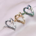 thumbnail image 6 of Necvior Trendy Heart Shaped Rings Jewelry Stylish Stainless Steel Love Band Adjustable Open Heart Rings For Women And Men, 6 of 13