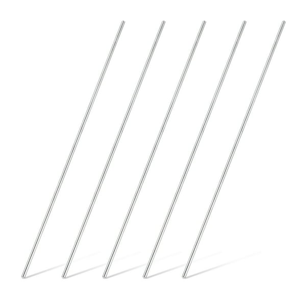 5pcs 316 Stainless Steel Round Rod Bar, 3x250mm Silver Solid Shaft Rods