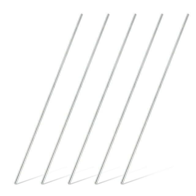 5pcs 316 Stainless Steel Round Rod Bar, 3x250mm Silver Solid Shaft Rods
