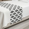 thumbnail image 2 of Boho Bed Runner, Ikat Inspired Drop Motif in Monochrome Design with Influences, Decorative Accent Bedding Scarf for Hotels Homes and Guestrooms, Queen, Dark Taupe Grey White, by Ambesonne, 2 of 2