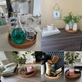 thumbnail image 6 of Rattan Tray Round – Woven Serving Basket with Handles – Decorative Tray for Coffee Table, Bread, Fruit, Vegetables, Restaurant & Home Use, 6 of 8