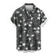 thumbnail image 1 of Mens Casual Manga Corta Botón Abajo Camisas, Cuello de Vuelta Impresión para el Verano, Al Aire Libre Y Desgaste Casual, 1 of 8