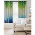 thumbnail image 2 of Green Blue Forest Kitchen Curtains Country Gradient Trees Leaves Plants Cafe Short Curtains for Bathroom Blackout Window Curtain Small Window Treatment Drapes for Bedroom Living Room 42"x45"x2, 2 of 9