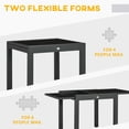 thumbnail image 3 of Extendable Outdoor Dining Table - Black Aluminum & Tempered Glass Patio Table, 63" | Perfect for Backyard, Deck & Garden Entertaining, 3 of 7