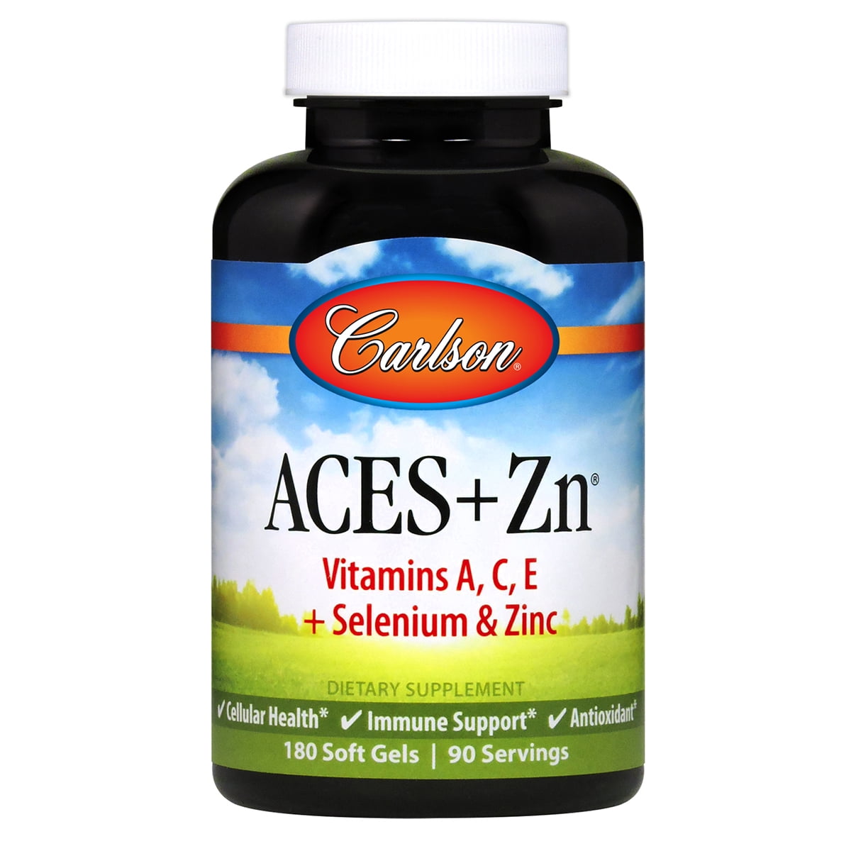 Carlson Labs ACES + Zn Vitamins A, C, E Plus Selenium and Zinc 180