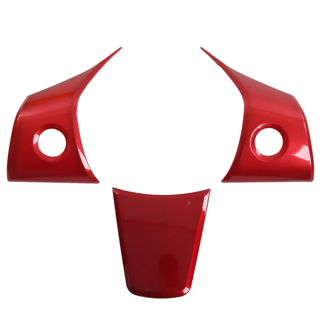 Steering Wheel Cover Trim, Steering Wheel Stickers Antiscratch Red Wearproof For Car