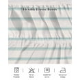 thumbnail image 7 of Teal Strips Bed Skirt King Size 16" Drop Classic Pink Lines Abstract Nature Khaki Ruffled Wrap Around Bed Skirts Adjustable Elastic Bedskirt Dust Ruffle for King Size Bed, 7 of 7