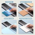 thumbnail image 3 of LNGOOR 1 Pce Coupe-Papier Simple Multifonctionnel Découpe Bidirectionnelle avec Protection de Sécurité Automatique et Règle Latérale Convient aux Coupons en Papier Kraft Étiquettes Carton Photo d'Idole, 3 of 7