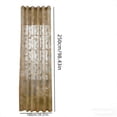 thumbnail image 4 of Floral Linen Semi Sheer Curtains 100 Inches Long 2 Panels for Living Room Bedroom Grey Farmhouse Flower Patterned Light Filtering Textured Grommet Top Window Treatments Drapes, 40x100 Inches, 2 Pack, 4 of 6