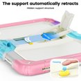 thumbnail image 3 of for iPad (A16)11th /10th Generation 11/10.9 inch 2025/2022 Case, 3in1 Heavy Duty Shockproof Tablet Case with Stand, Shoulder Strap, Rainbow Pink, 3 of 7