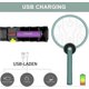 thumbnail image 3 of Matamoscas eléctrico, protección contra mosquitos, mata insectos, recargable por USB, luz ultravioleta transparente de 3000 V, tres capas de protección, plegable (verde), 3 of 4