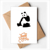 China National Treasure Panda Outline Thank You Cards Envelopes Blank Note