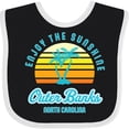 thumbnail image 3 of Inktastic Summer Enjoy the Sunshine Outer Banks North Carolina in Blue Boys or Girls Baby Bib, 3 of 4
