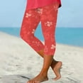 thumbnail image 3 of GHSOHS Leggings for Women Jeans Stretchy Curvy Capri Leggings for Women Floral Print Cropped Leggings Knee Length Summer Workout Leggings Casual Comfy Cropped Yoga Pants Knee Length Leggings,S, 3 of 5