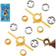 thumbnail image 1 of HUGFEGWE Plastic Pipe Thread Die Kit,6-Piece Set Of Water Pipe Die Plastic Pipe Die Tap Wrench Set,with 3 Dies 1/2\u201d, 3/4" and 1\u201d,Round Die for PVC Threading (2 Set) CJB91-12691, 1 of 3