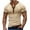 Khaki, variant on Athletic Shirts for Men Henley Short Sleeve Muscle Tees, S